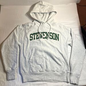 Small Stevenson Reverse-Weave Champion Men's Light Grey Hoodie